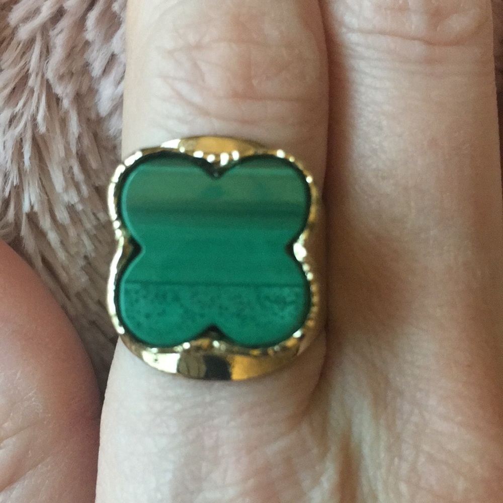 Love Tatum Malachite Signature Ring (Adjustable)